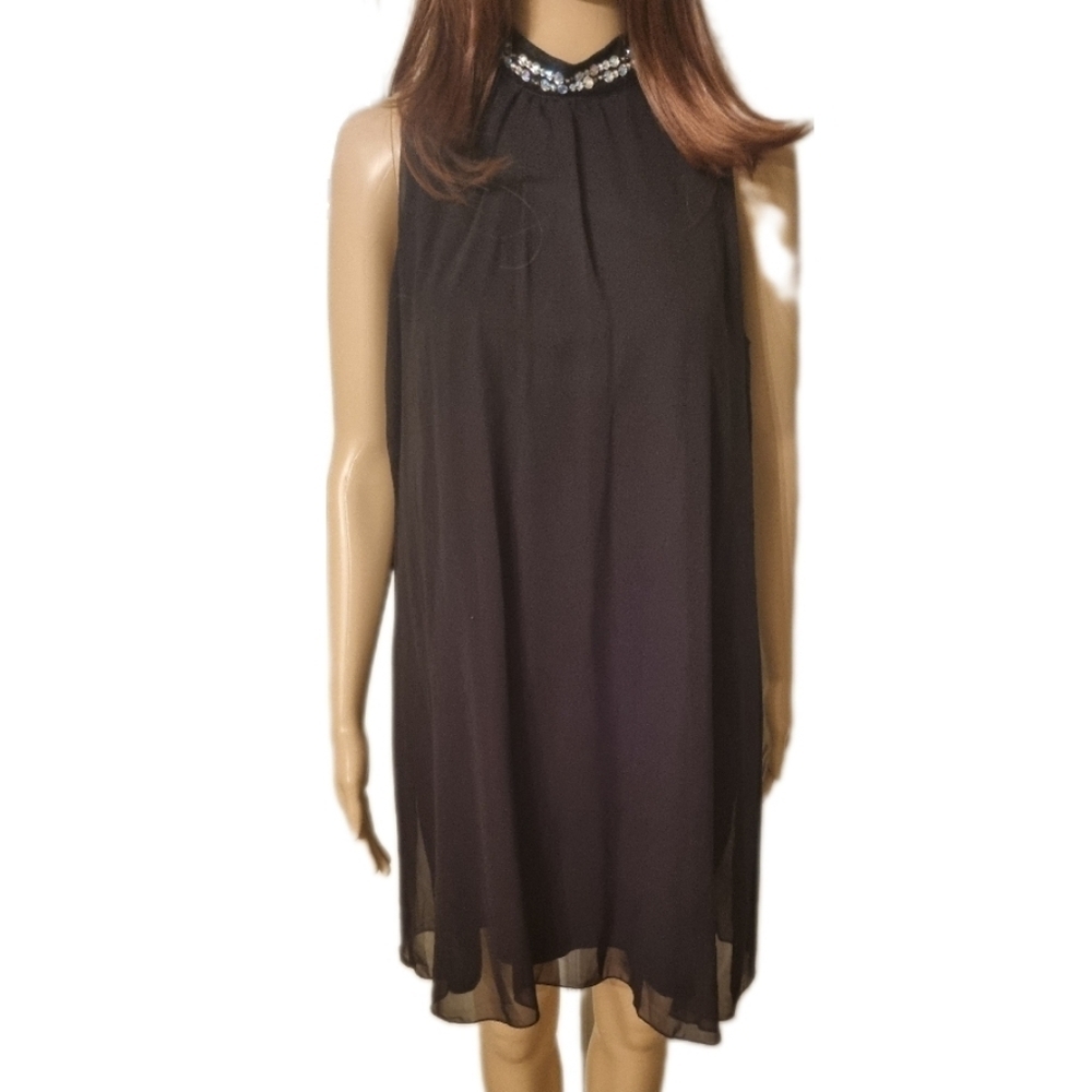 Enfocus Petite chiffon dress with rhinestone/beaded embellishments